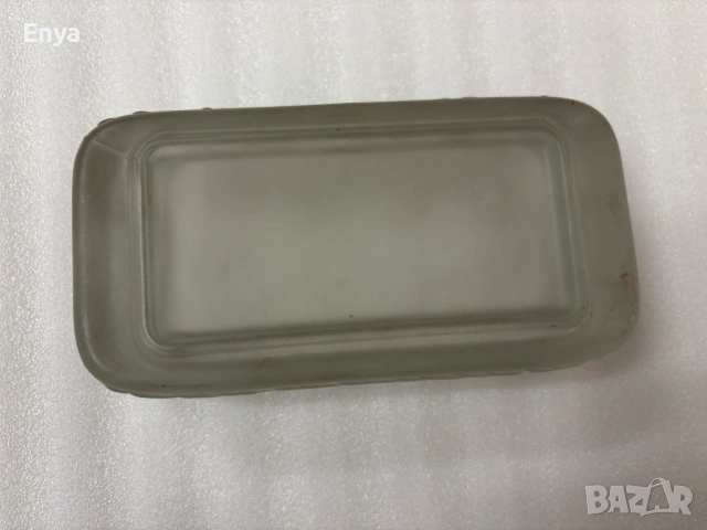 Винтидж пепелник от матирано стъкло, снимка 3 - Антикварни и старинни предмети - 53737852