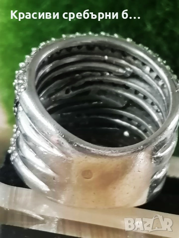 Впечатляващ, масивен сребърен , снимка 5 - Пръстени - 54209131