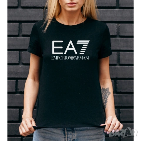 EA7 Armani/ Армани Мъжки, дамки, детски тениски, къс ръкав, памучна фланелка, розово, черно, зелено, снимка 3 - Тениски - 54098755