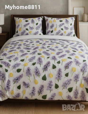 Спален комплект от Памучен сатен , снимка 2 - Спално бельо - 47645004