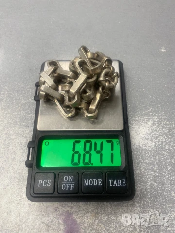 Сребърен ланец синджир 68,5 гр, снимка 2 - Колиета, медальони, синджири - 51340826