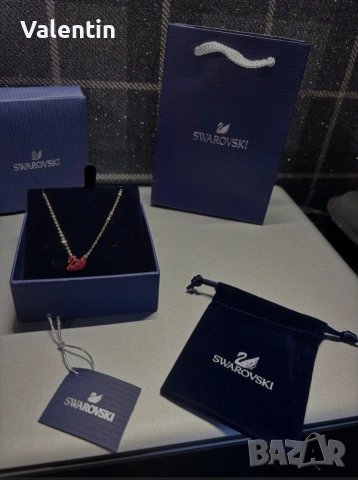 Swarovski/red swan(EXCLUSIVE), снимка 4 - Колиета, медальони, синджири - 53074365