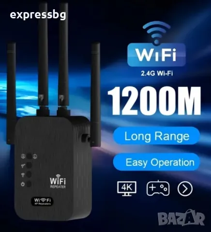 WiFi усилвател на сигнал , снимка 3 - Мрежови адаптери - 48762707