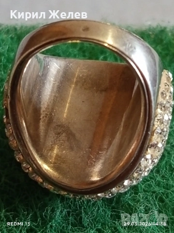 Коктейлен сребърен пръстен инкрустиран с множество кристали стил и елегантност 54183, снимка 8 - Пръстени - 54014715