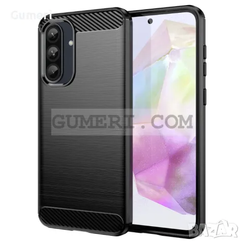 Samsung Galaxy A56 - Противоударен Силиконов Гръб - Карбон 