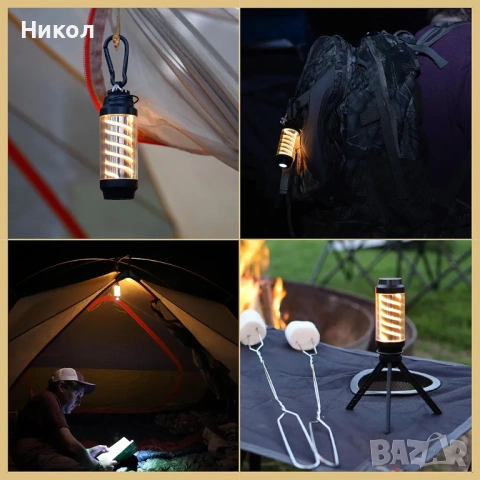 Многофункционална лампа с мини статив, зареждаема с USB, снимка 10 - Къмпинг осветление - 53486867