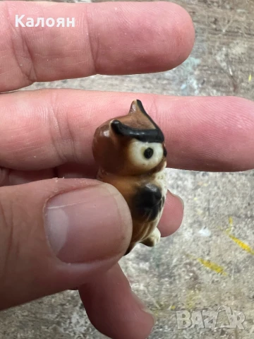 Бухалче керамично фигурка , снимка 4 - Фигурки - 51170337