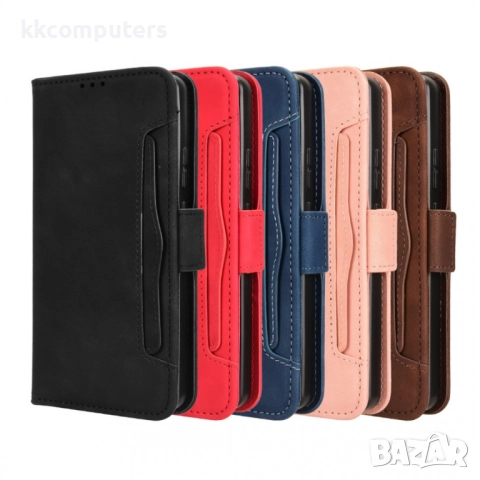 Motorola Moto G86 5G / Power 5G Magnetic Wallet Кожен Калъф и Протектор, Слот за Карти (Черен, Тъмно, снимка 12 - Калъфи, кейсове - 51959101