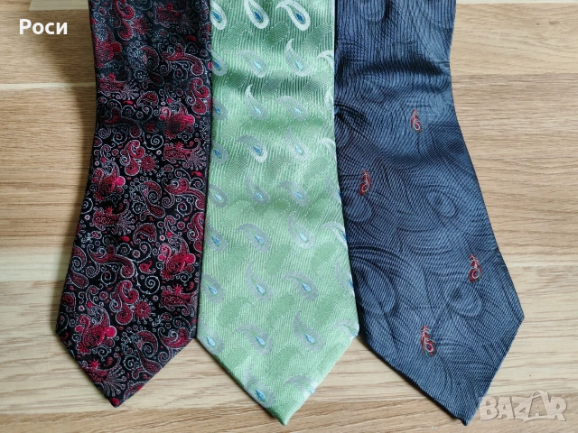 Италиански копринени вратовръзки с орнаменти 1, снимка 7 - Други - 53844878