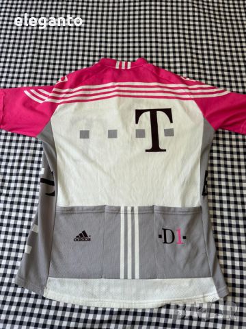 ADIDAS Telekom мъжко вело тениска 1/2 цип размер Л , снимка 6 - Тениски - 45094044