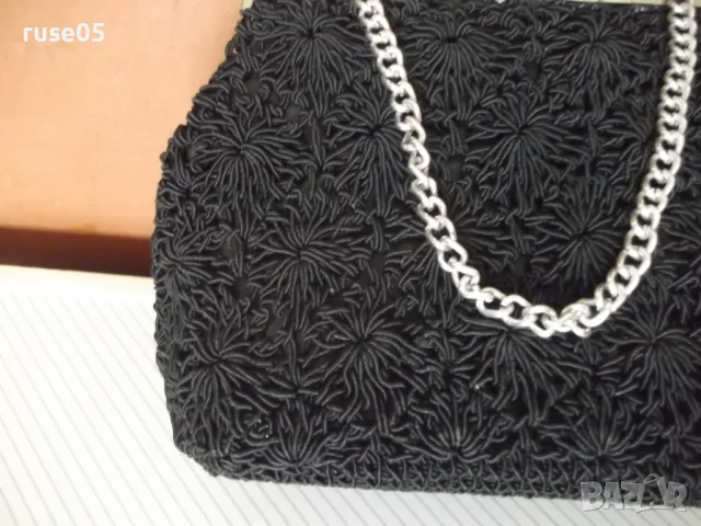 Чанта дамска в оплетка и ръкавици на 1 кука стара, снимка 5 - Чанти - 49701864