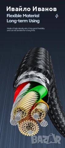 2м. USB кабел за бързо зареждане за Айфон, снимка 8 - Резервни части за телефони - 51078297