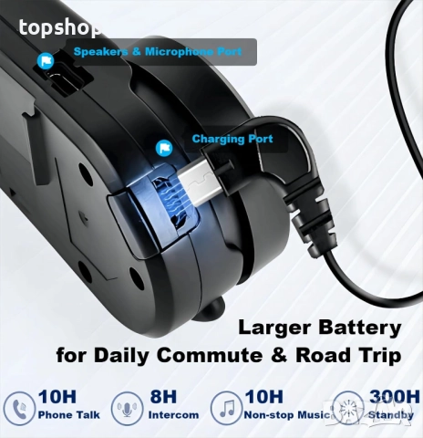 Нов Fodsports FX6 Bluetooth интерком за мотоциклет до 6 мотоциклетисти, 1000 м комуникационна ..., снимка 5 - Аксесоари и консумативи - 51686853