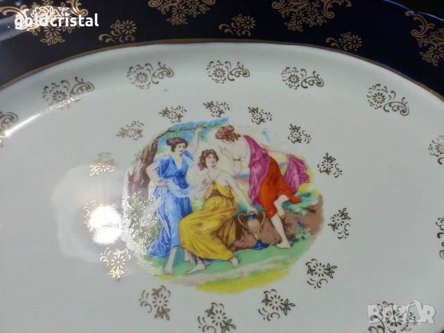 порцеланово плато елипса Чехословакия , снимка 3 - Антикварни и старинни предмети - 53932834