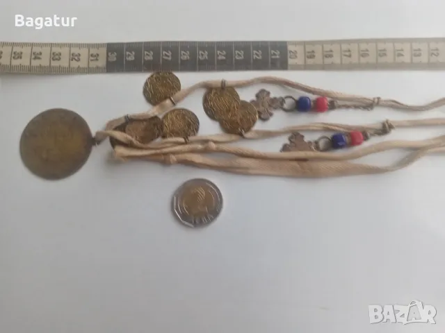 Стар накит,гердан,пендар,етно,кръст,връв,от на баба скрина, снимка 5 - Антикварни и старинни предмети - 49963168
