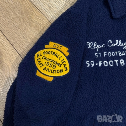 Колежанско яке Polo Ralph Lauren Pile Fleece Letterman | M размер, снимка 6 - Якета - 52661522