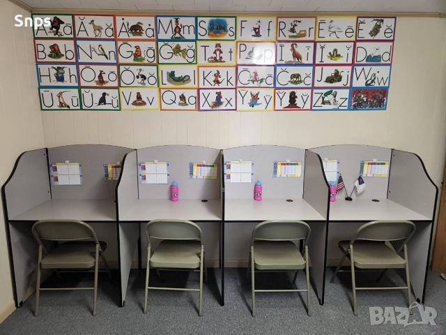 Учебно бюро за начинаещи за тестови центрове и класни стаи, цвят Дъб, снимка 10 - Бюра - 51736824