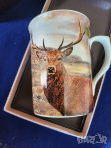 порцеланови чаши The Leonardo collеction - за чай, кафе, Англия, рисунка на елен, 2+2 бр, подаръчен , снимка 3 - Чаши - 51543235