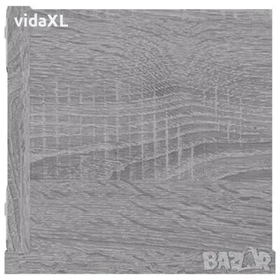 vidaXL CD стенен рафт, сив сонома, 100x18x18 см, инженерно дърво（SKU:826618）, снимка 4 - Други - 49297448