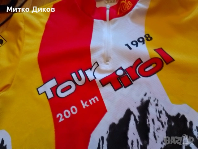 Маркова колоездачна тениска винтидж Швейцария Тур Тирол 1998г.размер Л, снимка 7 - Велосипеди - 53697061