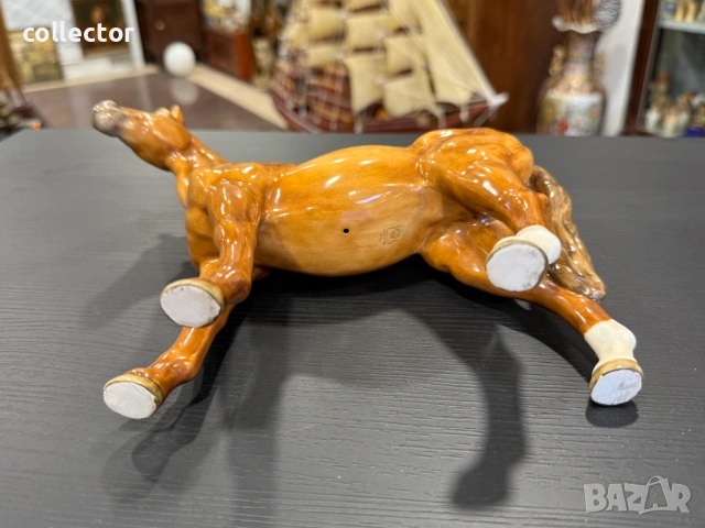 Стар порцеланова фигура на кон от Max Roesler. №7900, снимка 10 - Колекции - 53663254