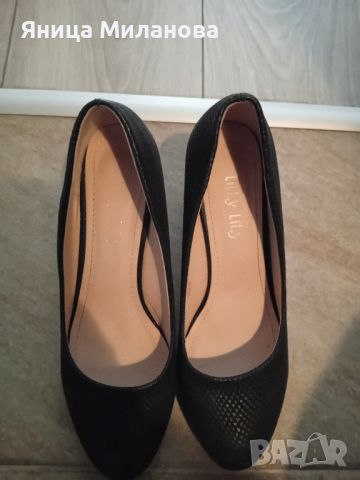 обувки 37 размер 6 см  ток, снимка 1 - Дамски обувки на ток - 45930054