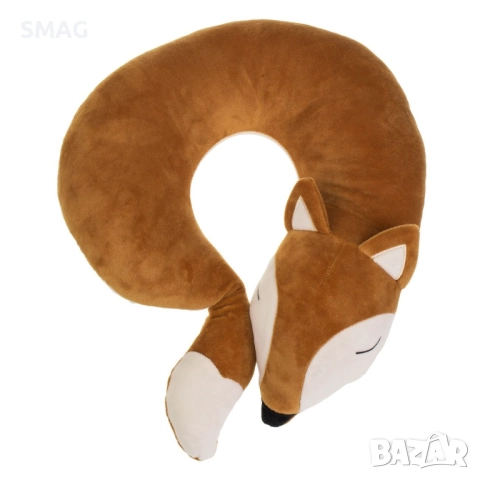 Детска възглавница за пътуване мемори пяна кафява лисица 29x34x8 см_1247067, снимка 3 - Други - 52303679