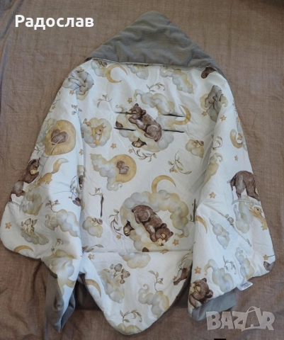 Sweet Teddy & Latte Velvet Одеяло за столче за кола. 45лв