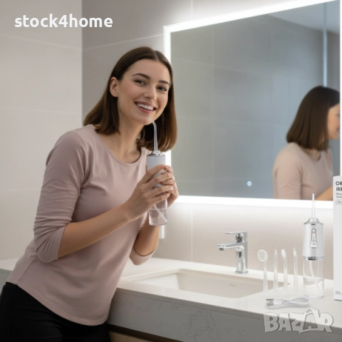 Орален душ, Dr. SONIC 6886, акумулаторен, 3 степени, 4 накрайника, бял, снимка 5 - Други - 52872048