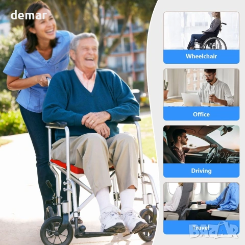 Дебела възглавница за инвалидна количка за облекчаване на болка, 47 X 40 X 5 см, снимка 7 - Други - 53426185