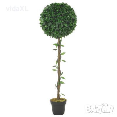 vidaXL Изкуствено растение лавър със саксия, зелено, 130 см（SKU:280200, снимка 1 - Стайни растения - 45094812