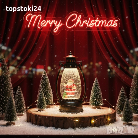 Ретро LED коледен фенер с падащ сняг – магическа светлина и празничен уют, снимка 4 - Други стоки за дома - 52351973