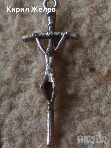 Старо сребърно кръстче 50866, снимка 4 - Колиета, медальони, синджири - 52360766