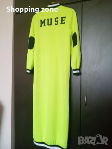 Неонова дълга рокля “College style”, снимка 4 - Рокли - 52254850