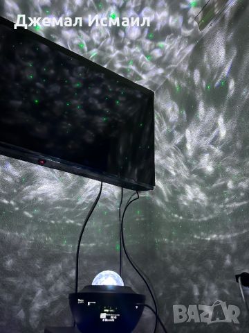 Нощна лампа с проектор, въртене на 360, Bluetooth, Музика, , снимка 4 - Настолни лампи - 45759994