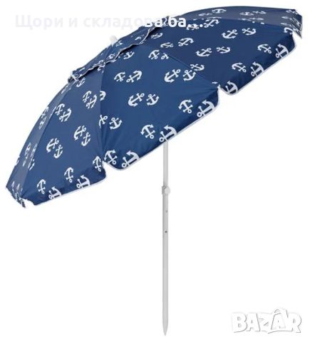 Плажен чадър, Ветроустойчив, Ø2 м, снимка 1 - Градински мебели, декорация  - 46493137