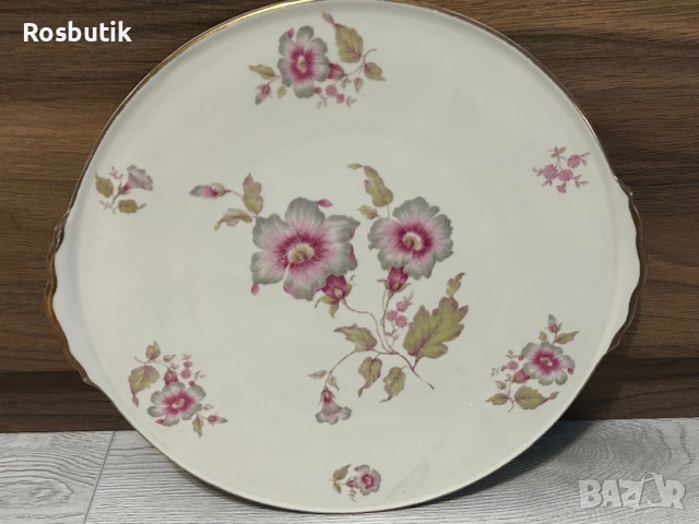 Антикварно голямо порцеланово плато , снимка 4 - Прибори за хранене, готвене и сервиране - 53412415