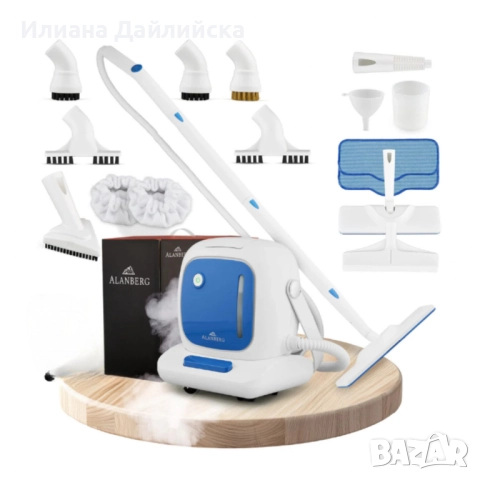 Мощна парочистачка Alanberg 1500W – готова за работа за 15 секунди, 6 нива на пара, резервоар 1,3 л., снимка 3 - Други стоки за дома - 52716346