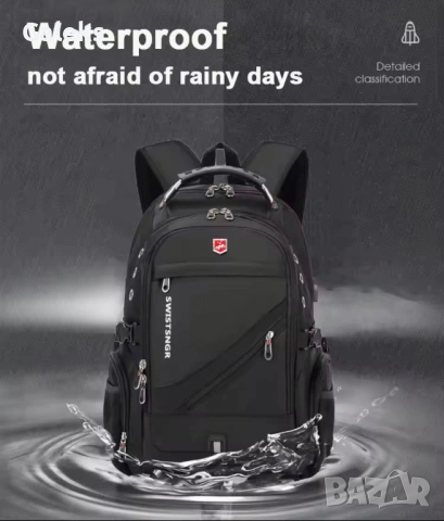 Мъжка голяма професионална раница•Универсална с широко предназначение!, снимка 3 - Раници - 53502622