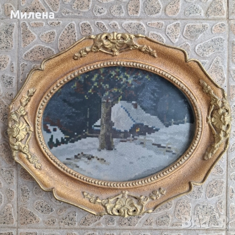 Гоблен - зимен пейзаж, снимка 4 - Гоблени - 49398039