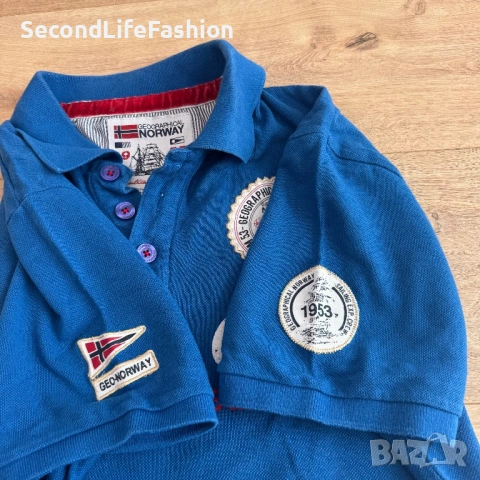 Мъжка поло тениска Geographical Norway Monte Carlo Sailing Club размер M синя, снимка 6 - Тениски - 54128629