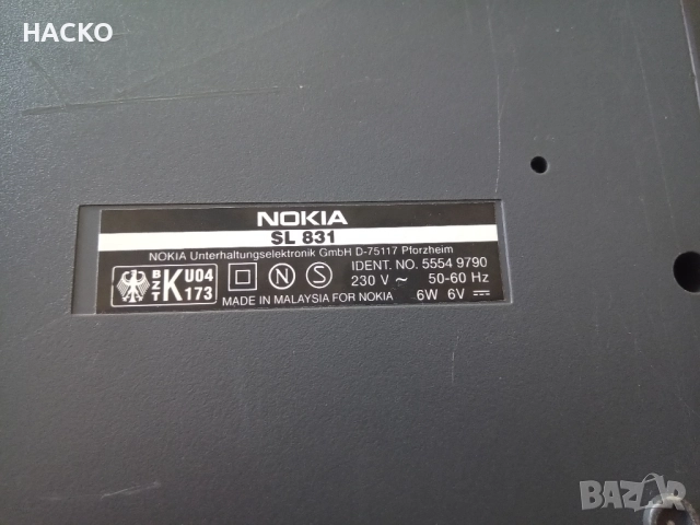 Касетофон NOKIA SL 831 Made in MALAYSIA, снимка 7 - Радиокасетофони, транзистори - 52255156