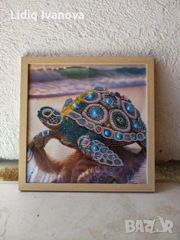 Готов частично облепен диамантен гоблен , снимка 4 - Гоблени - 53828391