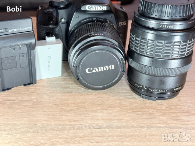 Canon EOS 500D + 2 обектива + 32GB карта + аксесоари, снимка 17 - Фотоапарати - 53864707