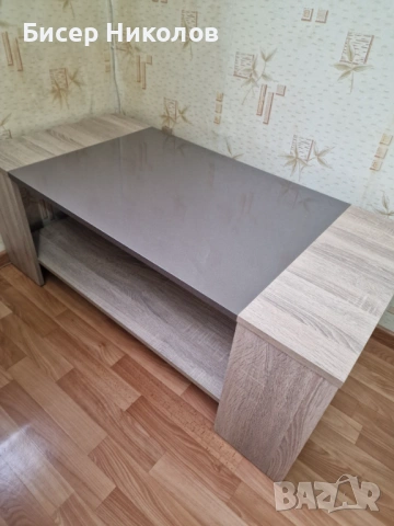 ХОЛНА МАСА ДЪБ СОНОМА БРИЛЯНТ  Ш:120см / Д:58см / В:45 см, снимка 12 - Маси - 54037766