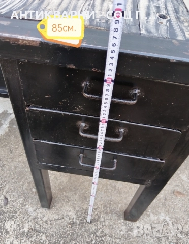 Стара Масивна Работна Маса / 80кг. , снимка 10 - Маси - 52171116