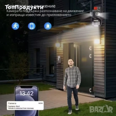 Тройна Smart WiFi безжична IP камера , снимка 5 - IP камери - 52934699