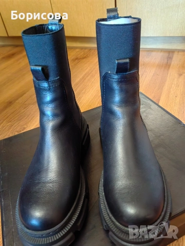 Боти от естествена кожа, снимка 2 - Дамски боти - 52819166