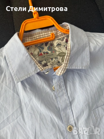 Мъжка риза Ted Baker размер Л-100% памук, снимка 3 - Ризи - 53010876