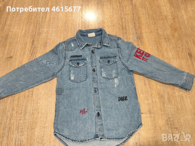 дънкова ризка на Zara, снимка 4 - Детски ризи - 52344321